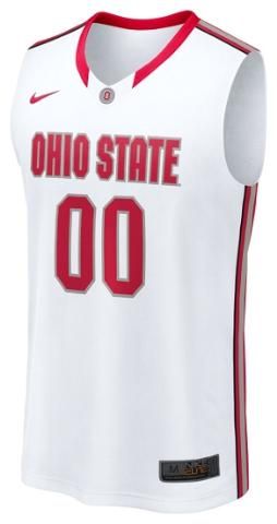 JARED SULLINGER OHIO STATE BUCKEYES NCAA TWILL BASKETBALL JERSEY WHITE 