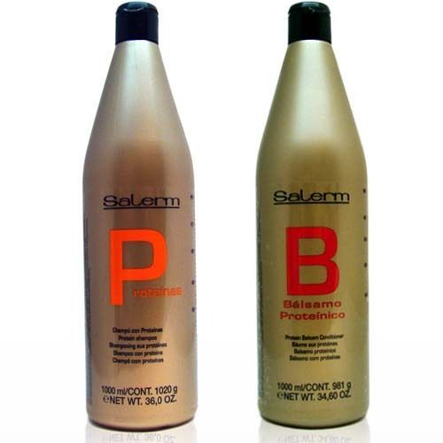 Salerm Protein Shampoo 1000ml & Conditioner 1000ml Set  