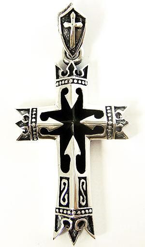 KING CROWN KNIGHT CROSS 925 STERLING SILVER PENDANT NEW  