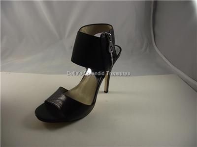 NIB MICHAEL KORS odelia sandal shoe BLACK HIGH HEELS PLATFORM SLING 7 