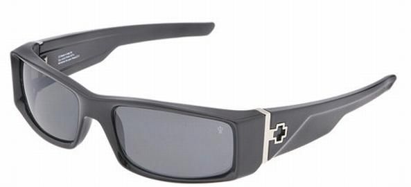 NEW $140 Spy Hielo Shiny Black POLARIZED Sunglasses  