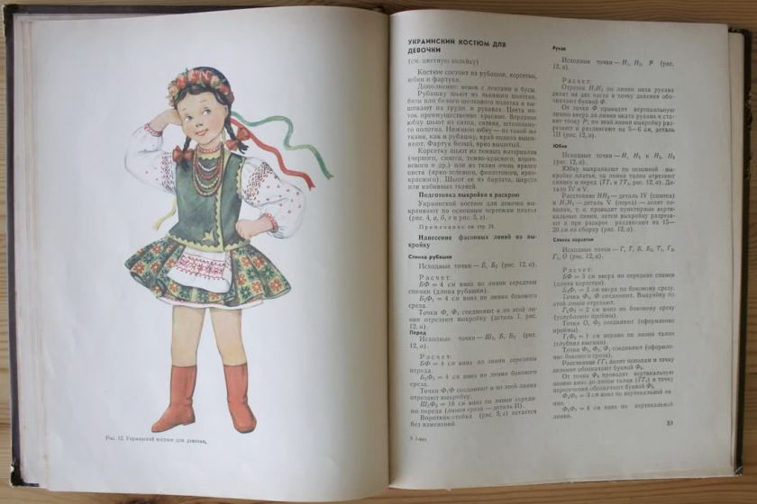 1968 Book KIDS CARNIVAL COSTUMES Russian Ukrainian Suit Santa Sewing 