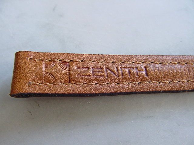 ZENITH RARE BRACELET MARRON 13 MM AVEC BOUCLE DOREE   NEUF DE STOCK