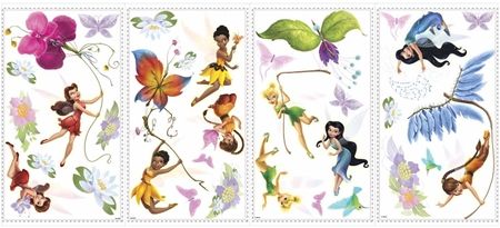 Disney Fairies Peel and Stick Wall Stickers Appliques  