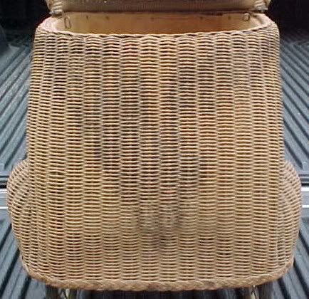 VINTAGE WICKER CHILDS DOLL BUGGY (VERY NICE) UNUSUAL  