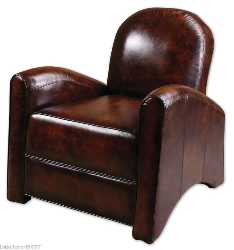 Designer LEATHER Theater CLUB Pub Library Seat CHAIR  