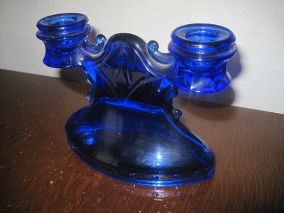 Beautiful Vintage Cobalt Blue Candle Holder  