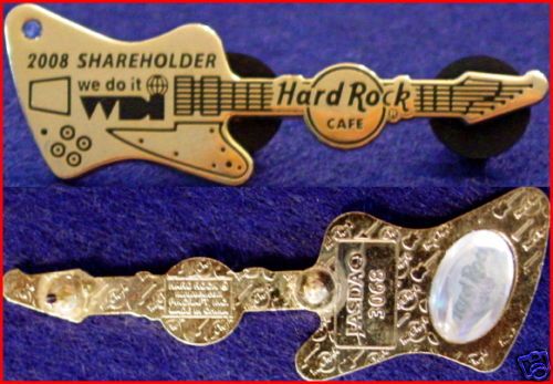 Hard Rock Cafe SHAREHOLDERS We Do It Staff GUITAR PIN #44973  