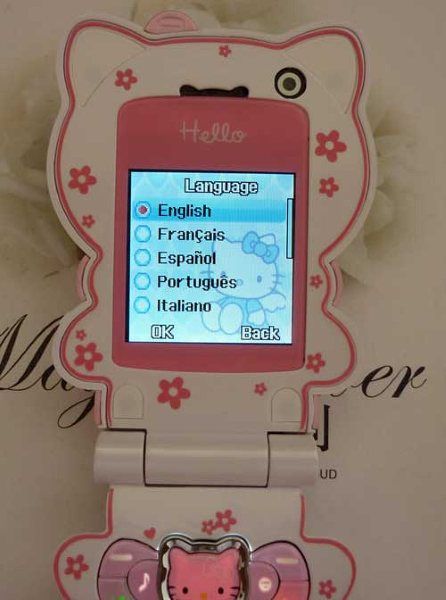 Unlocked Hello Kitty Cell phone C168 New quad band camera  Flip 1GB 