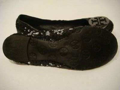 TORY BURCH REVA BALLERINA BALLET SEQUIN FLAT SHOES 11  