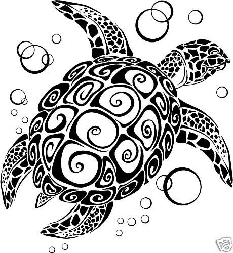 Sea Turtle~Wall Art Vinyl Letter Decal Sticker Tatouage  