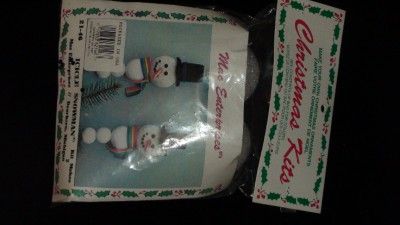 Vintage Craft Kit Icicle Snowman 8 Styrofoam Balls  