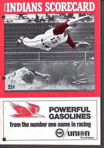 1969 CLEVELAND INDIANS Vs Orioles PROGRAM SCORECARD VG EX +  