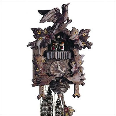 Schneider 13 Cuckoo Clock with Moving Birds and Hand Painted Flowers 