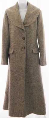 Burberry Size 10 Coat Detachable Long hair Fox Collar  