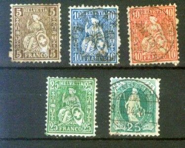 SWITZERLAND   GROUP OF OLD HELVETIA STAMPS  M/H &USED  