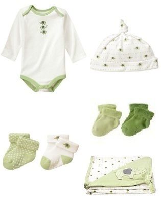   Brand New Baby Unisex Green Elephant Preemie 0 3 6 12 NWT  