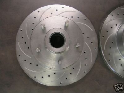 MUSTANG 2 CHEVY PATTERN 11 STREET ROD ROTORS SLOTTED  