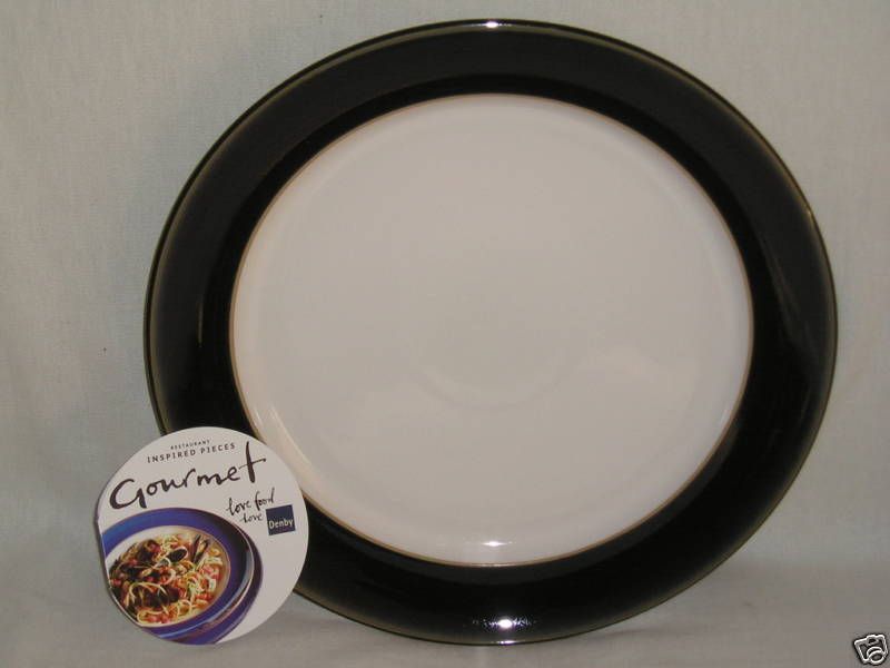 DENBY OYSTER GOURMET 12 DINNER PLATE SET OF 4 MADE IN ENGLAND NEW 