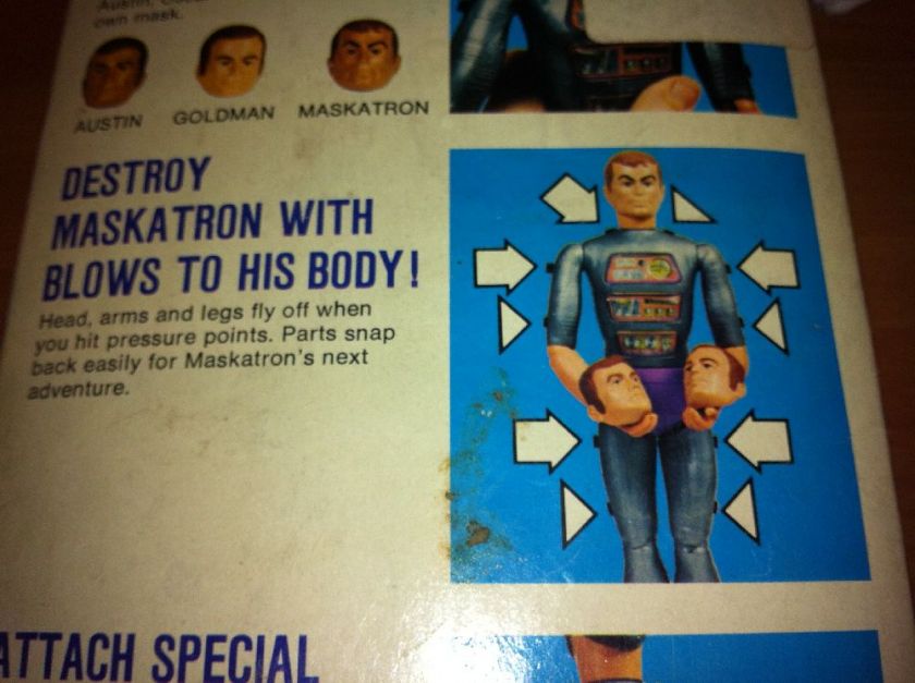 Six Million Dollar Man RARE MASKETRON Denys Fisher Kenner 1975 VINTAGE 