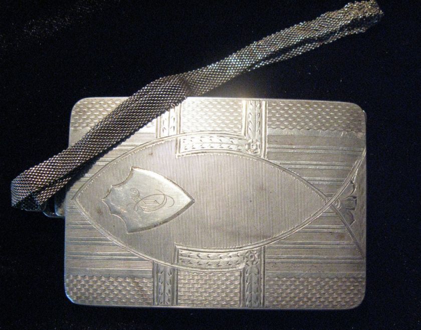 Womens Vintage Sterling Silver Change Purse w/ Strap  