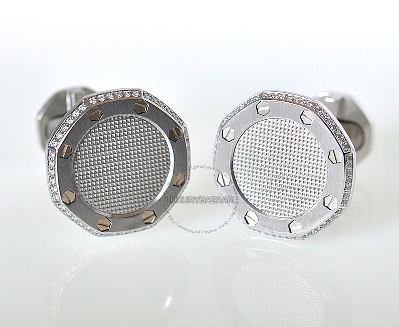 Audemars Piguet White Gold Diamond Cufflinks  