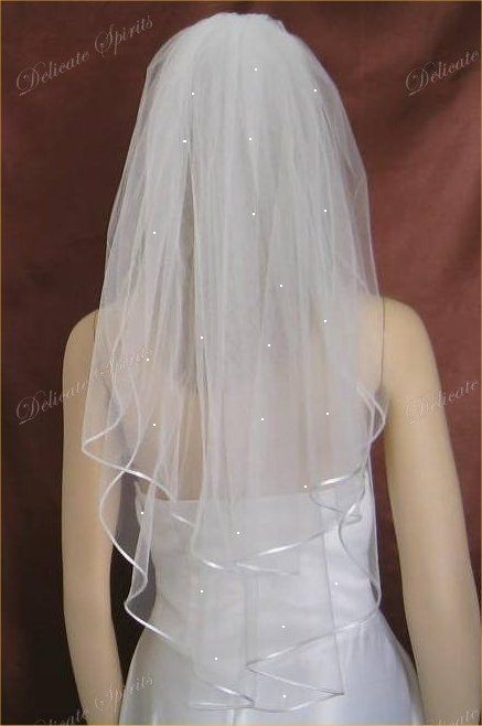 2T WHITE ELBOW RHINESTONE BRIDAL VEIL PENCIL EDGE 25x30  