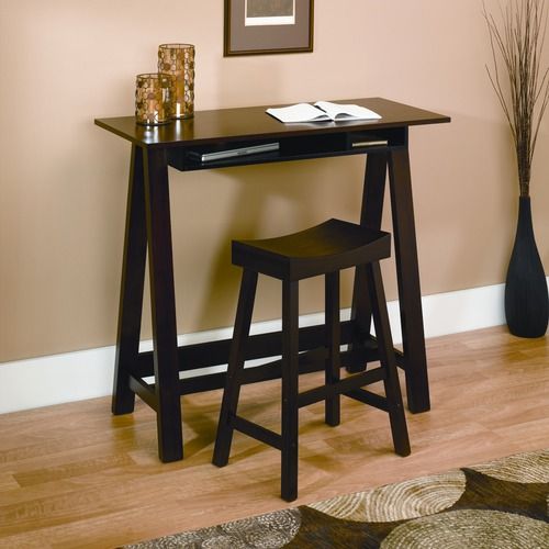 Studio RTA Laurel Canyon Wood Trestle Desk with Stool 408913 