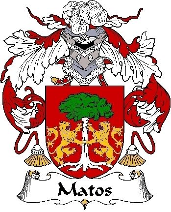 Family Crest 6 Decal  Portuguese  Matos or Mattos  