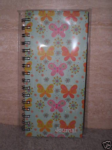 Linda Maron Butterflies Flowers Aqua Journal $0 S/H  