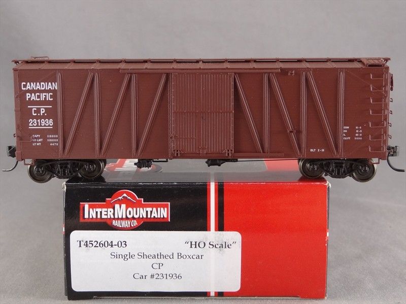 DTD TRAINS   HO SCALE INTERMOUNTAIN 452604 03 BOX CAR CANADIAN PACIFIC 