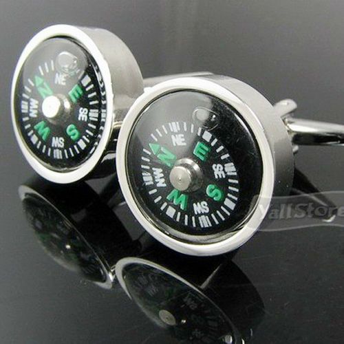 New fuctional compass silver CLR Cufflinks cf277  