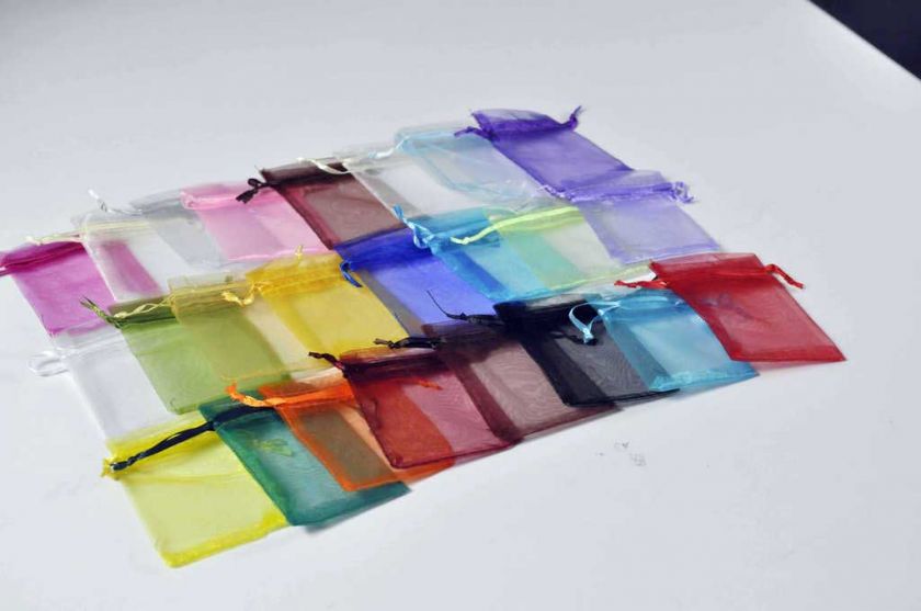 12/25/50/100 pcs Organza Jewelry Gift Pouch Bags 7x9cm 3X4 Inch 24 