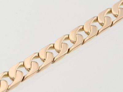 14k Yellow Gold Italian Solid Heavy Mens Curb Link Classic European 