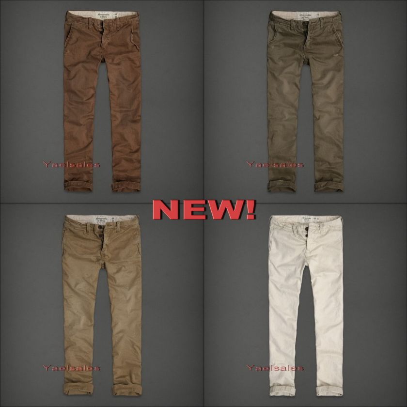   Skinny Slim Straight Chino Trousers Khaki Pants All Sz NWT  