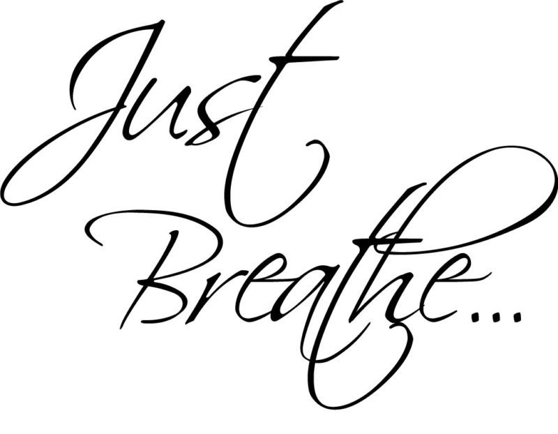 Just Breathe Vinyl Home Wall Decal Decor Sticker  