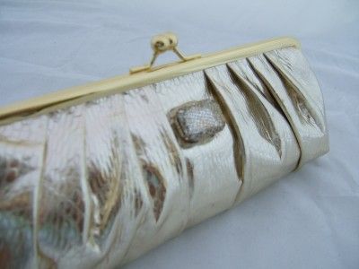 NEW DIRECTIONS Gold Clutch Handbag evening purse  