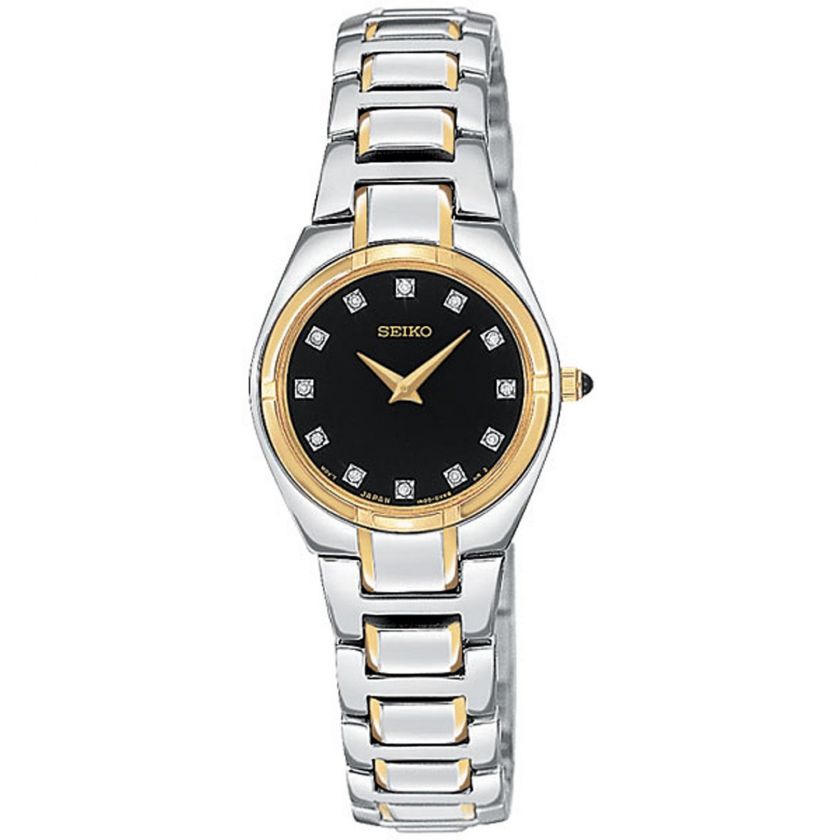 New Seiko Womens SUJF30 Diamond Two Tone Watch  
