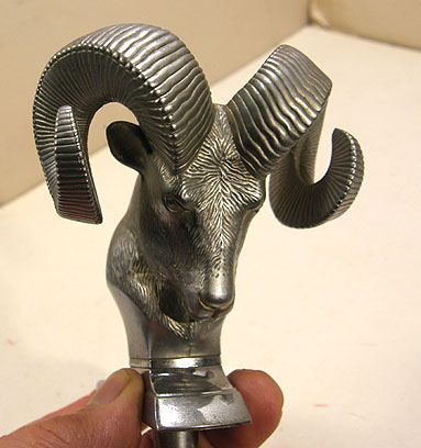 DODGE TRUCK RAMCHARGER RAM RAMS HEAD MOPAR HOOD ORNAMENT EMBLEM 