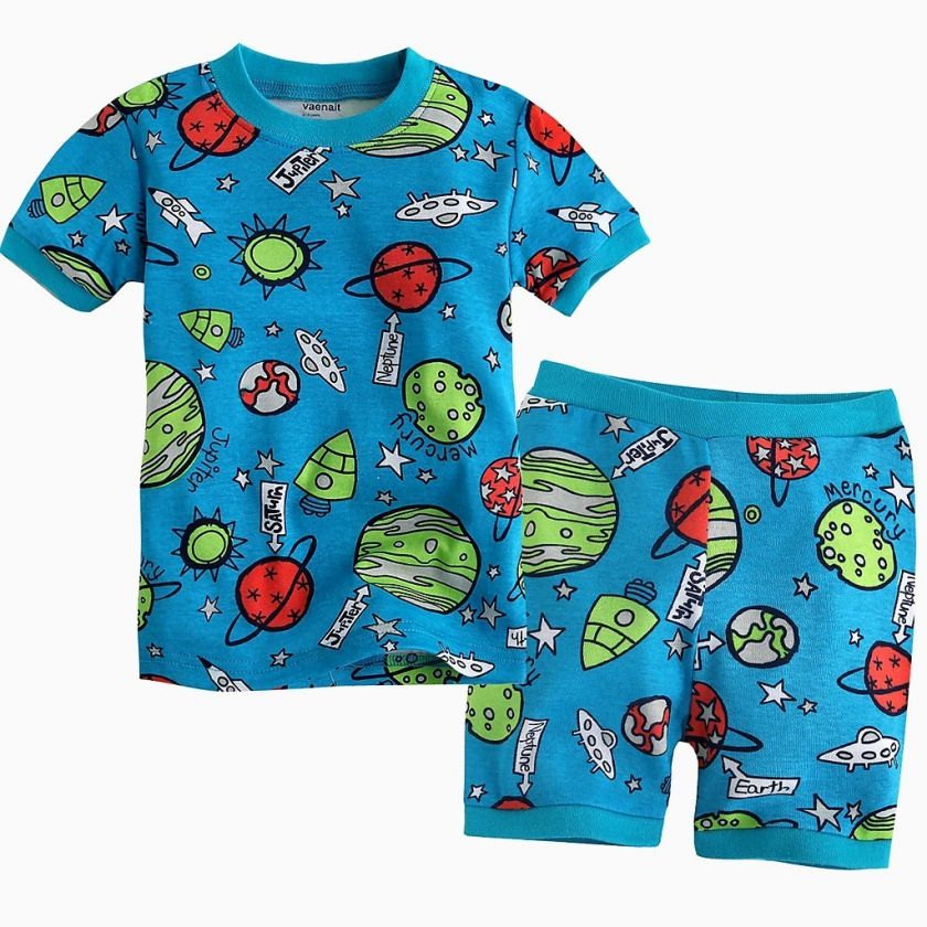 NEW Vaenait Baby Toddler Kids Girl Boy Short Sleeve Sleepwear Set 