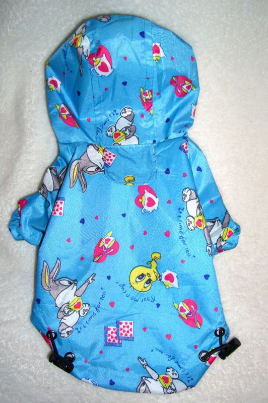 Dog Clothes Rain Coat BLUE size XS S M L XL  