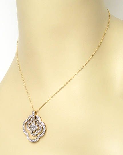 BEAUTIFUL 10k 14k GOLD 1ctw DIAMONDS PENDANT NECKLACE  