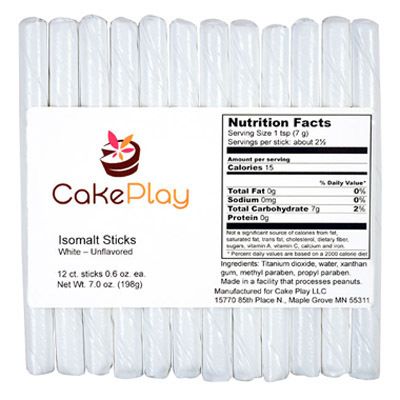 CAKE DECORATING ISOMALT STICKS WHITE  