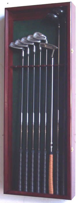 Large Golf Clubs Display Case Cabinet Rack UV door  