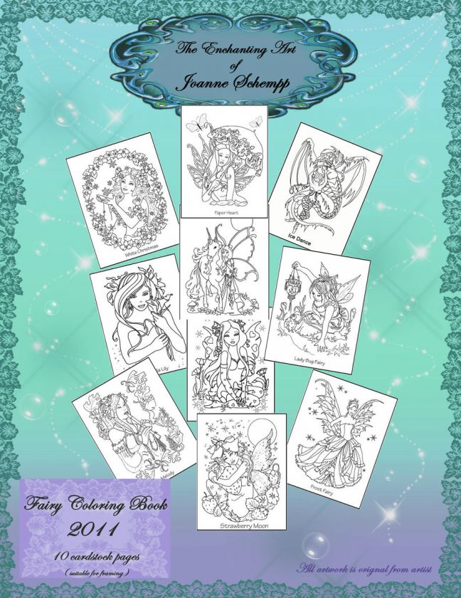 Fairy & Angels 2011 Coloring Book 8x11 Fantasy 10 pages crayola 