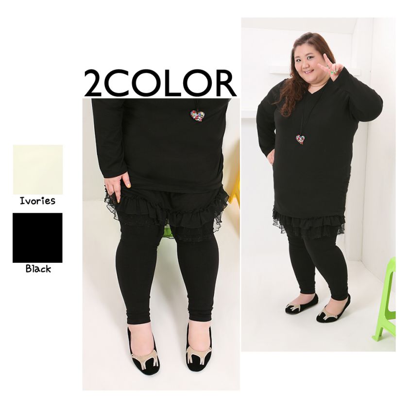 GABIGKR plus sz Leggings a21 2Colors 2X 3X 4X  