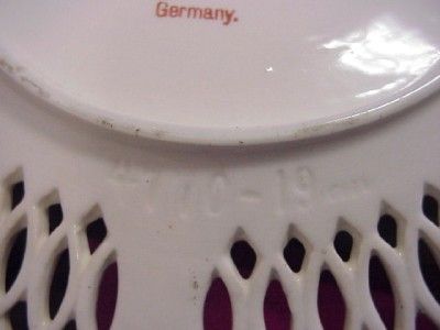 ANTIQUE GERMAN MAX ROESLER RETICULATED SALAD PLATE  