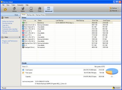 NEW 2010 NORTON GHOST 15.0 BACKUP Windows 7 Vista X  