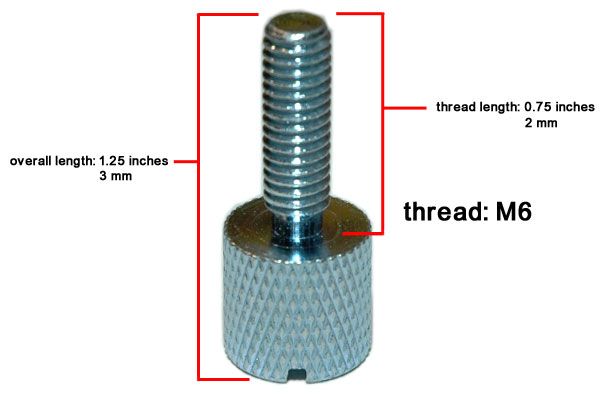 specifications set of twenty 20 thumb style rack screws m6 3 4 thread 