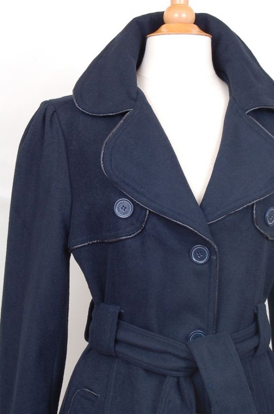 Womens Wool Trench Coat Long Belted Ladies Jacket NEW XL 2XL 3XL Big 